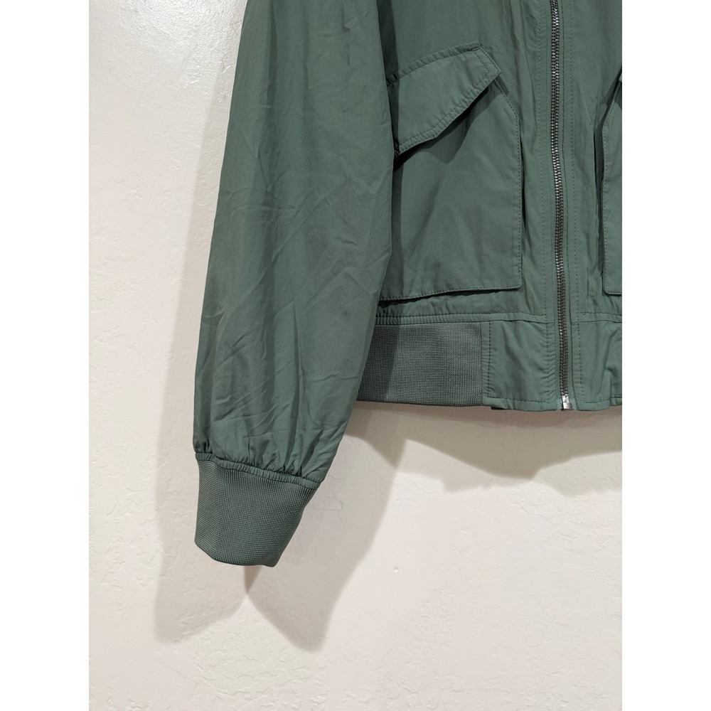 Levis Womens Bomber Jacket Laurel Green Full Zip Utility Pocket Coat New - Picture 11 of 13